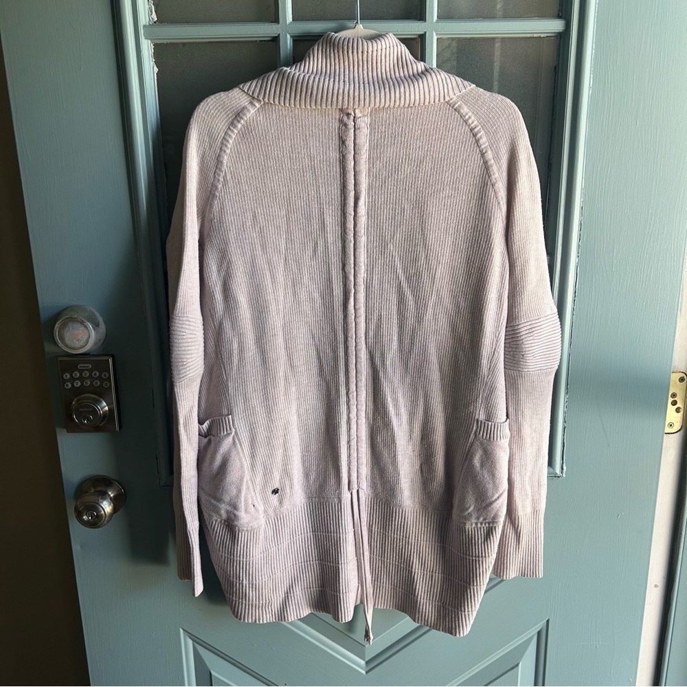Lululemon Cardigan Sweater Transformation Wrap Thumb Hole Heathered Dune Beige 4 - Picture 5 of 14